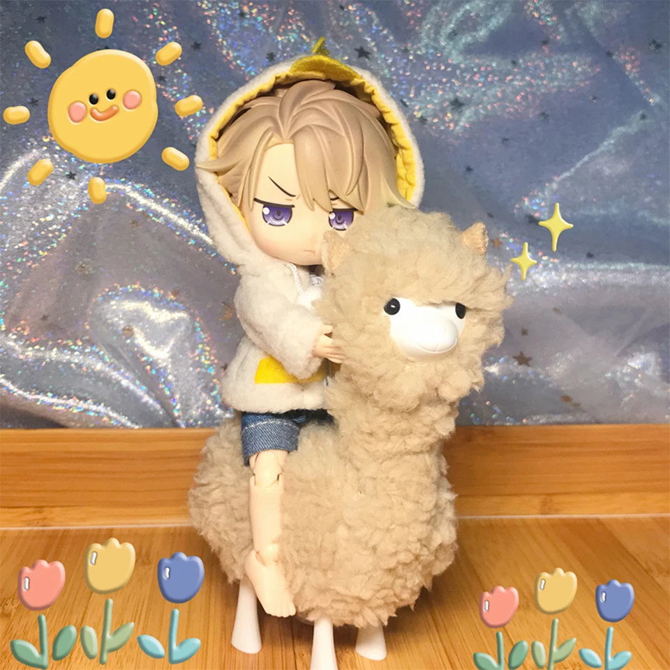 

Детская игрушка BJD, аксессуары для кукол, 12 точек, Ob11, кукла с креплением, трава, грязевая лошадь, альпака, заводная плюшевая игрушка