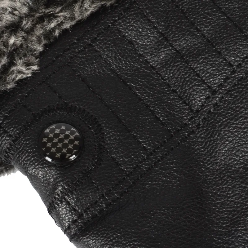 Женские теплые перчатки с сенсорным экраном зимние из искусственной кожи