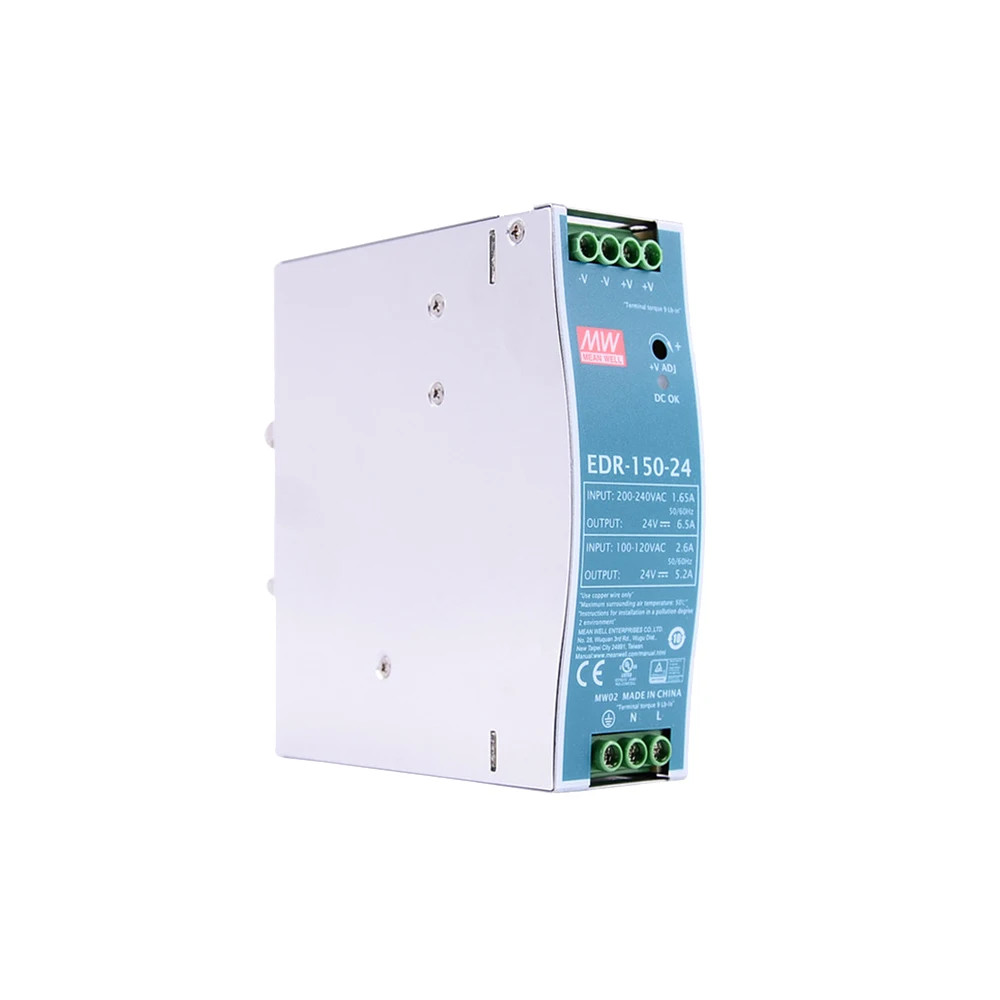 Meanwell DC 24V 5.2A/115vac/125W 6.5A/230VAC/156W промышленный блок питания на din-рейке