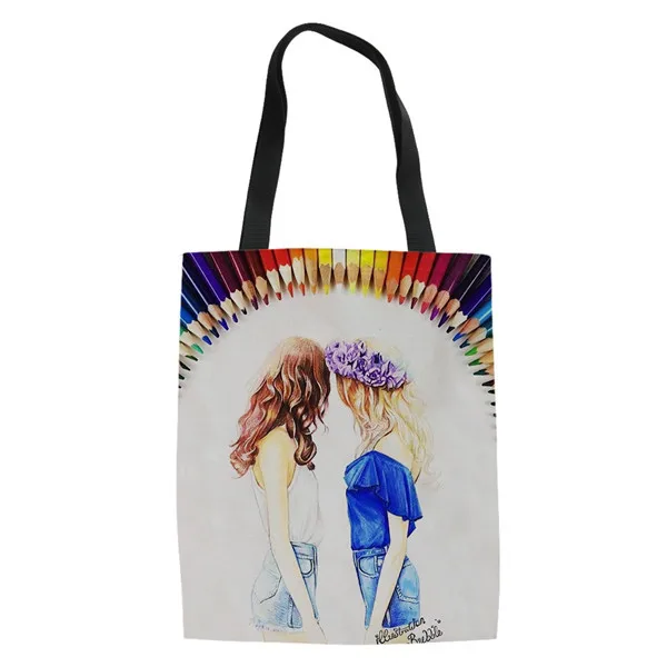 FORUDESIGNS/горячая Распродажа, модные женские холщовые льняные сумки-тоут для девушек, повседневные сумки супер мамы, дамские брендовые дизайнерские сумки, складная сумка - Цвет: HME1262Z22