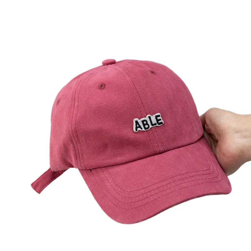 New Simple Appliqu Letter Cap Outdoor Leisure Baseball Caps Adjustable Hip Hop Hat 100%cotton Women Man Hats