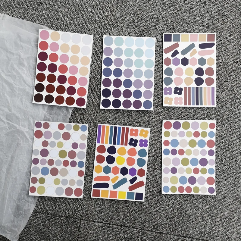 1 упаковка ретро круглые геометрические наклейки в горошек DIY Ремесло