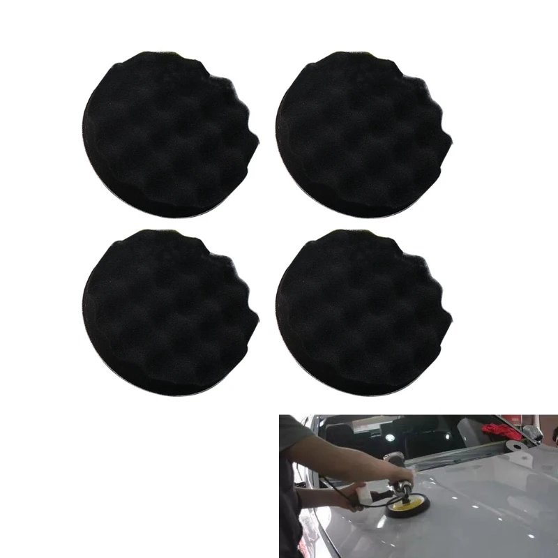

Wave Car Wheel Sponge Foam Polishing Pad Car Cleaner Polishing Waxing Sponge for Protect Hand from Oil Dirt