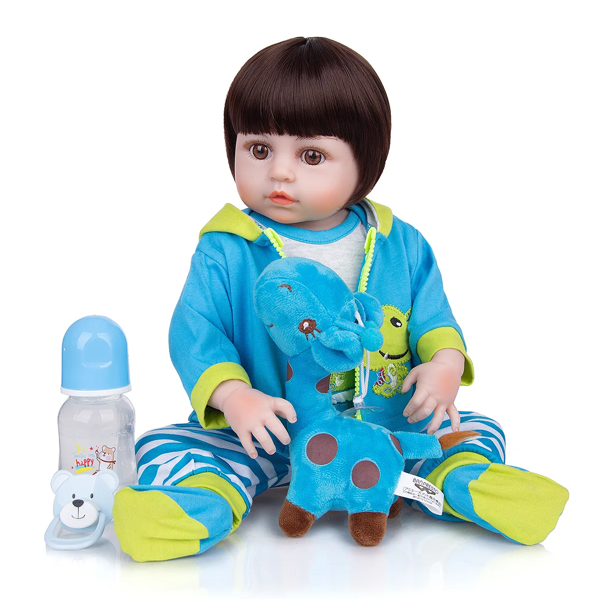 

19 дюймов Reborn Baby Doll ручной работы полный силиконовые для новорожденных мальчиков и девочек, детские куклы игрушки для детей подружки рождественские подарки