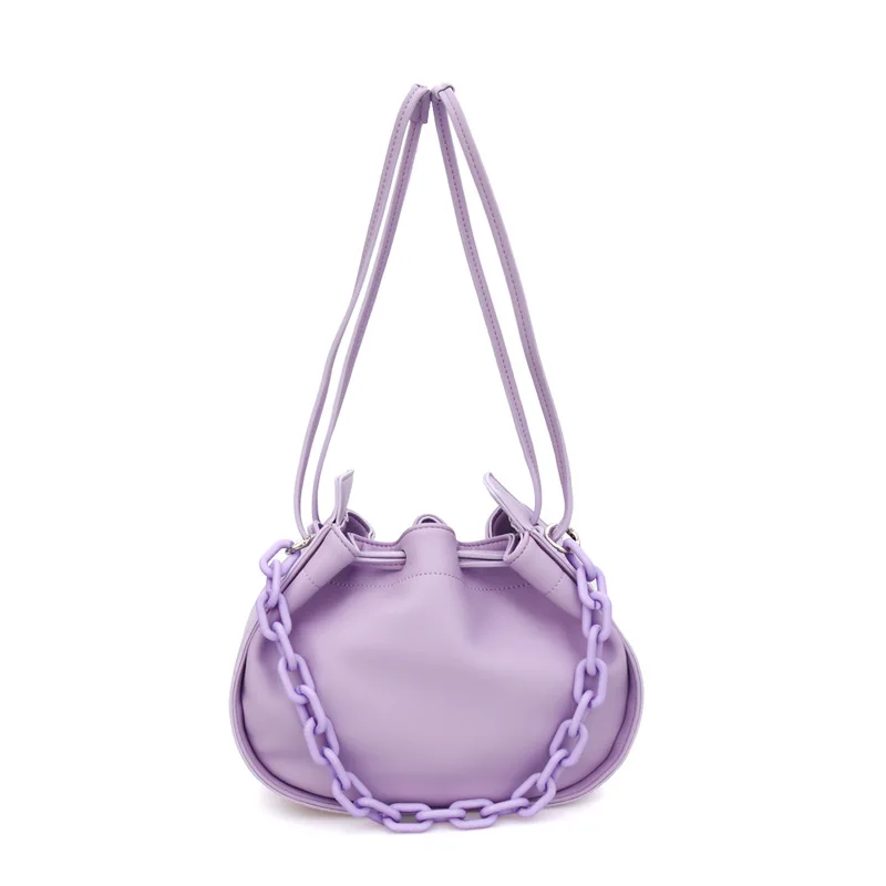 Новинка 2022 стильная сумка-мешок на шнурке черная сумка через плечо из