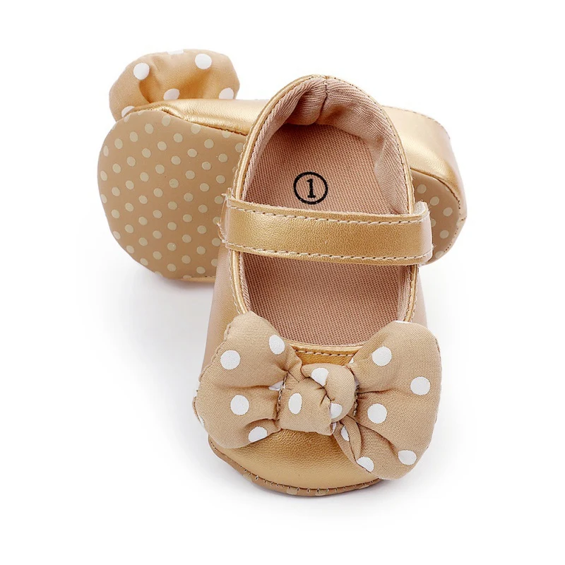 Zapatos de primeros pasos para beb&eacute;, calzado s&oacute;lido de PU para reci&eacute;n nacido, suela suave, primavera y oto&ntilde;o-4