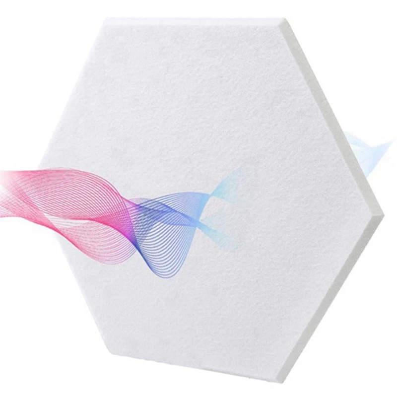 12 шт. шестигранные акустические панели со скошенными краями звукоизоляционные