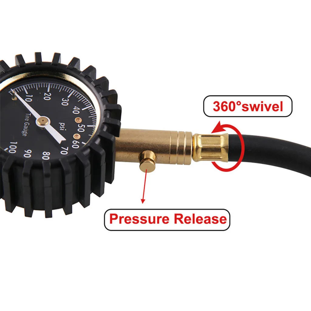 

Heavy Duty 0-100 PSI Large Tire Air Pressure Gauge 2in Easy to Read Solid Brass eavy Duty Tire Pressure Gauge Tire Pressure #BA