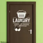 Виниловые наклейки на двери, для стирки, домашнего магазина
