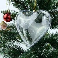 20pcslot transparent plastic heart clear gift box 6580100mm gift candy ball box christmas decor for tree valentines decor