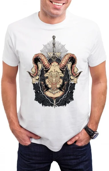 

Skull Tee Mens Biker Metal Rock Goth Punk Reaper Dark Short Sleeve T-Shirt