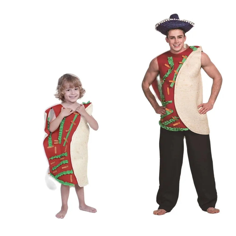 

Children Costumes Kids Food Funny Costume Mexican Rolls Family Fancy Cosplay Carnival Party Boy Girl Stage Tops Coat Vest Outfit