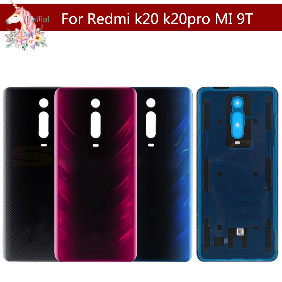 Чехол для Redmi K20, Задняя стеклянная панель, задняя дверь, чехол для Xiaomi 9 T, задняя крышка, дверь с клеем, K20, 9 T, корпус