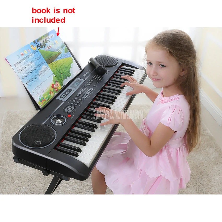 Kids 61 Keys Multi-functional Electrical Keyboard Piano Toy with Microphone Musical Instrument Developmental Educational Toy