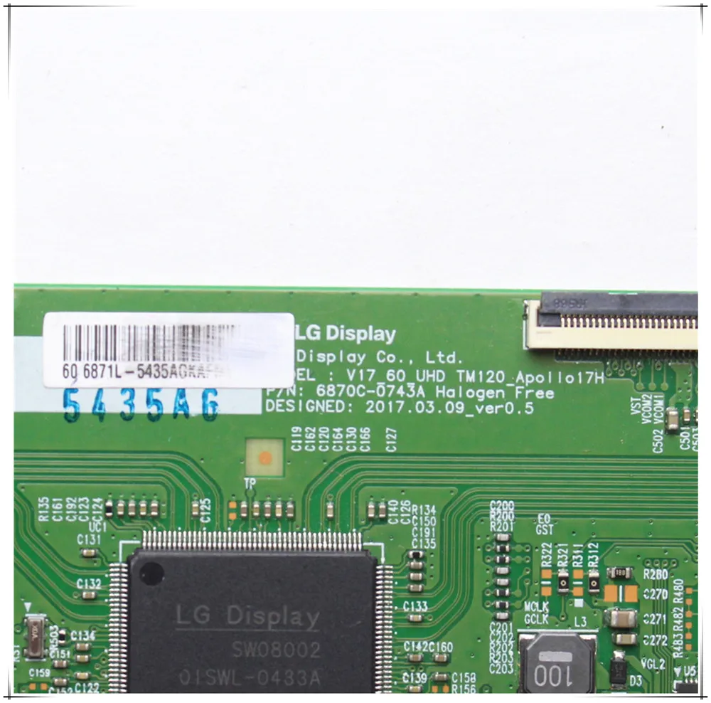 Tcon плата 6870C-0743A V17_60_UHD TM120_Apollo17H 60-дюймовая ТВ-плата для LG... и т. Д. Оригинальная