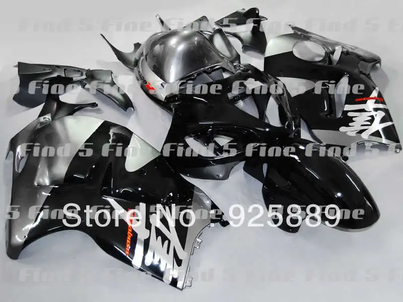 

gloss black silver for GSXR1300 96 97 98 99 00 01 02 03 04 05 06 07 Injection mold GSXR 1300 GSX R1300 1996 2007 ABS bodywork