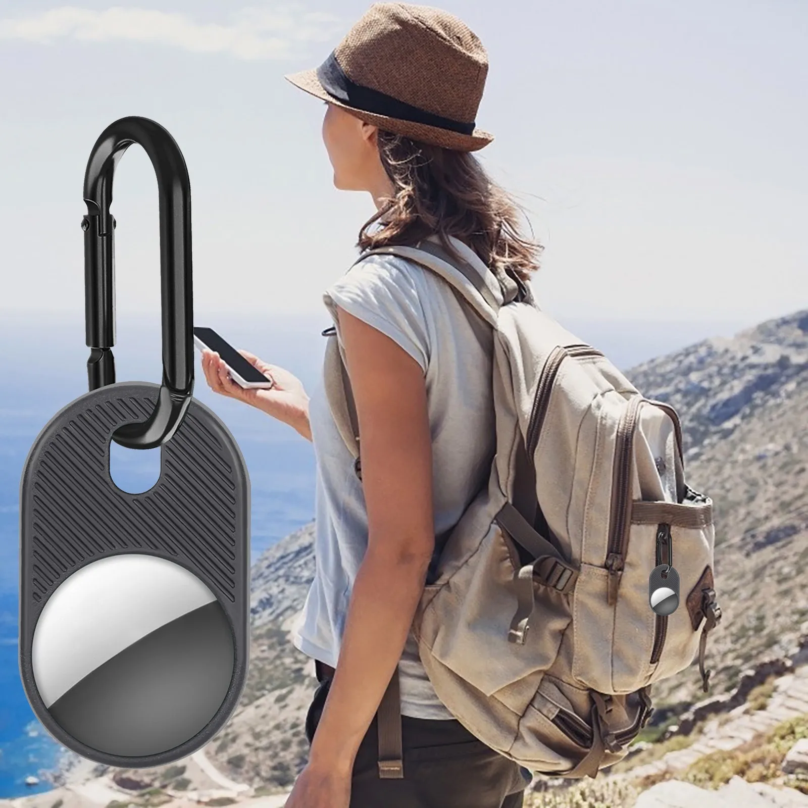 

4pcs High Quality Replace Support Accessories For Airtags Anti-scratch Accessories Protective Cover With Keychain