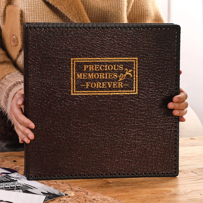 

Retro PU Leather Album Handmade Family Album Stickers 12 Inch Diy Paste Type Laminating Album Memories Record Book