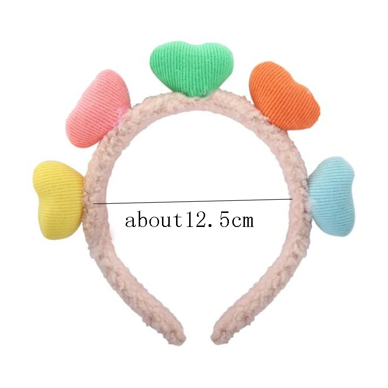 

Hair Accessories Wide Colorful Heart Hairbands Sweet Headband Hair Hoop Fashion Hair Bands Bezel Headdress Wash Face Headwear