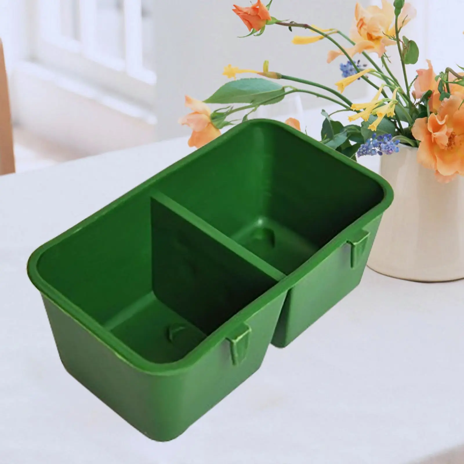 

Bird Bowl 2 Grids Hanging Bird Food Bowl Pet Cage Plastic Bowl Pet Food Bowl Pet Bird Feeders Supply Food Water Container