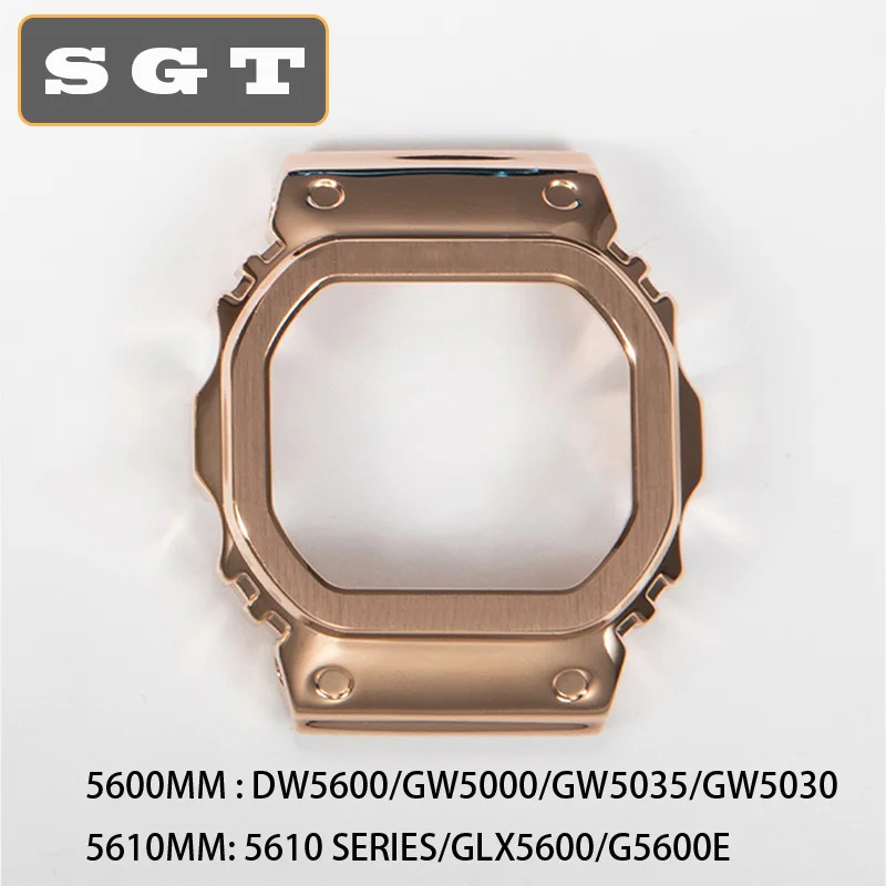 Rose Gold DW5600 GW-5000 5035 GW-M5610 watchband and case stainless steel high quality metal strap steel belt tools