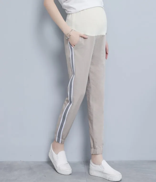 Belly Lift Maternity Pants Spring and Summer Fashion Stretch Fabric Maternity Pants Slim Maternity Pants