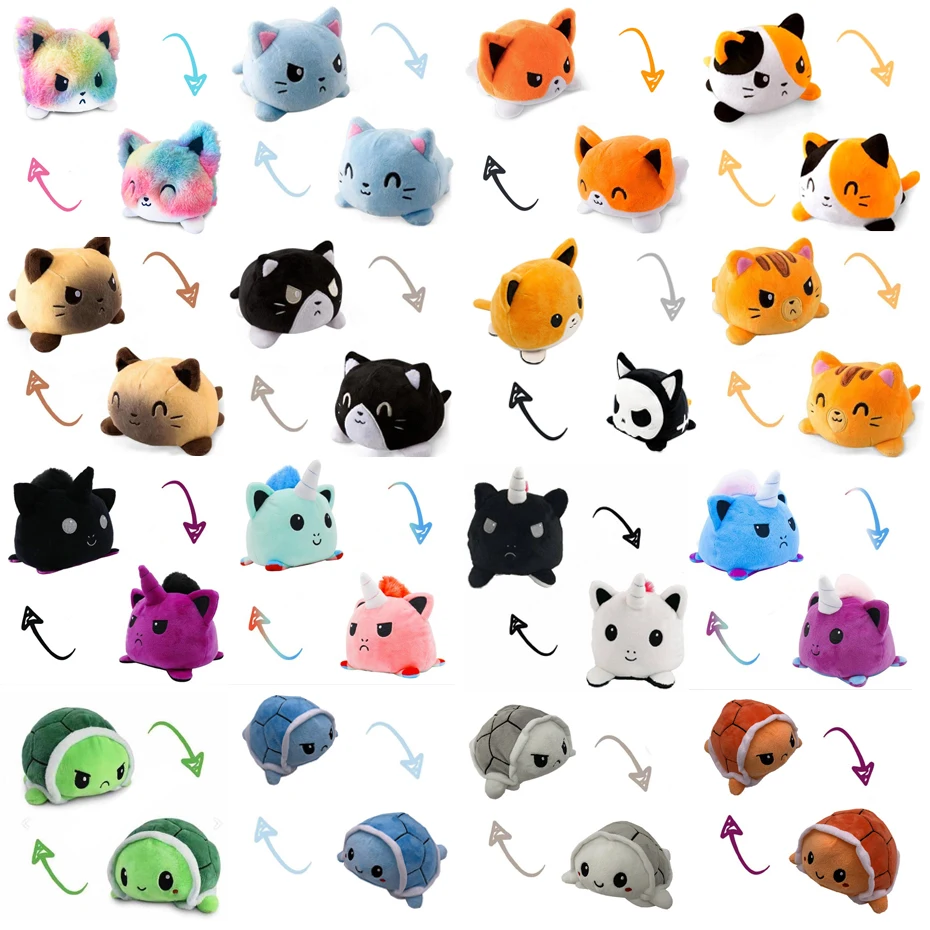 

Double-Sided Flip Cat Dog Kids Soft Gift Plushie Animals Unicorn Doll Toy Peluches For Pulpos Plush Toys