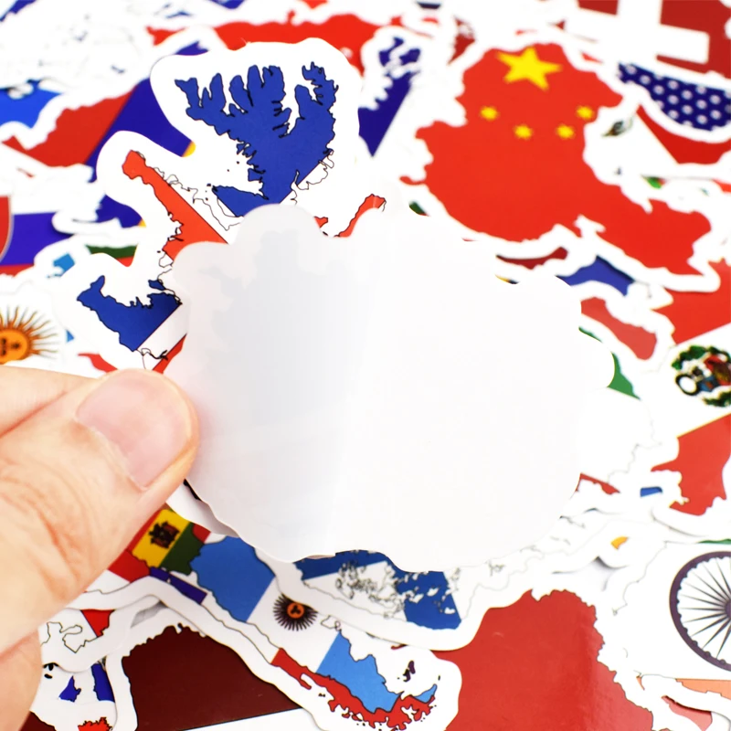 10/50 Pcs/Set National Flags Graffti Stickers Children Countries Map Travel Sticker For Luggage Laptop Car Refrigerator Toy | Игрушки и