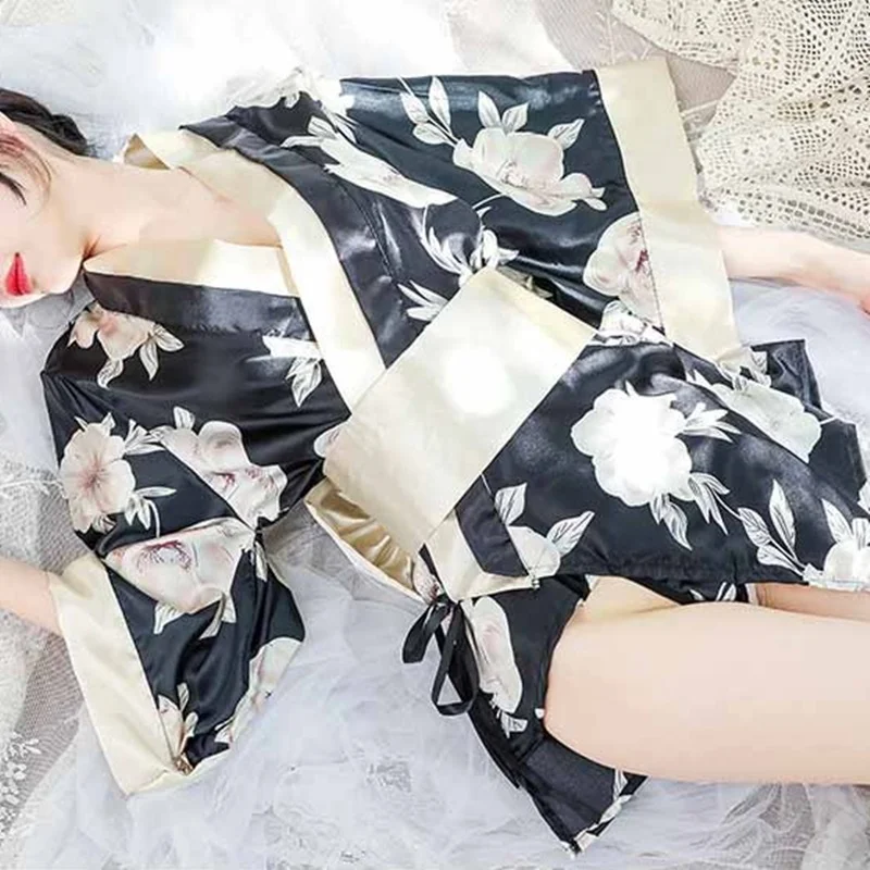 Кимоно платье японский стиль сексуальная Sakura Girl Haori Geisha костюм для женщин Yukata