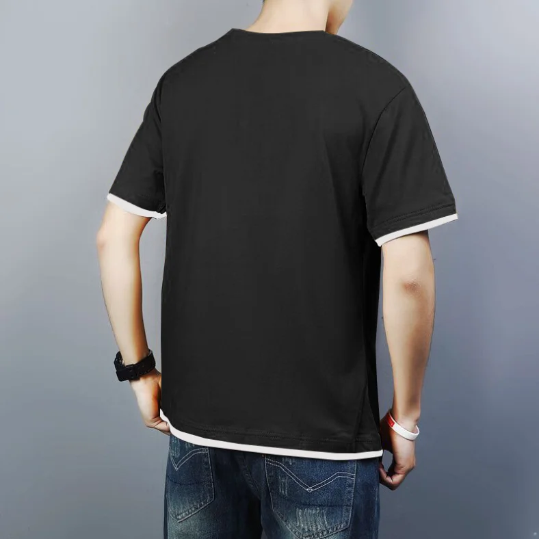 

2021 Mens Short Sleeve GULF race motorcycle T-shirt Summer casual male solid colour Fashion HipHop Harajuku Men