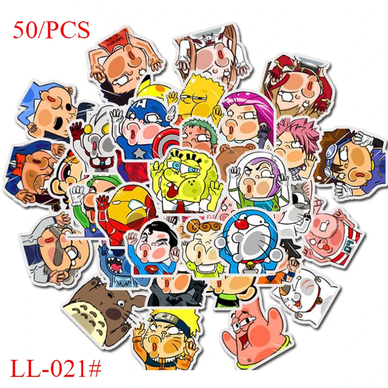 50 шт. наклейки из ПВХ с персонажами мультфильмов | Дом и сад