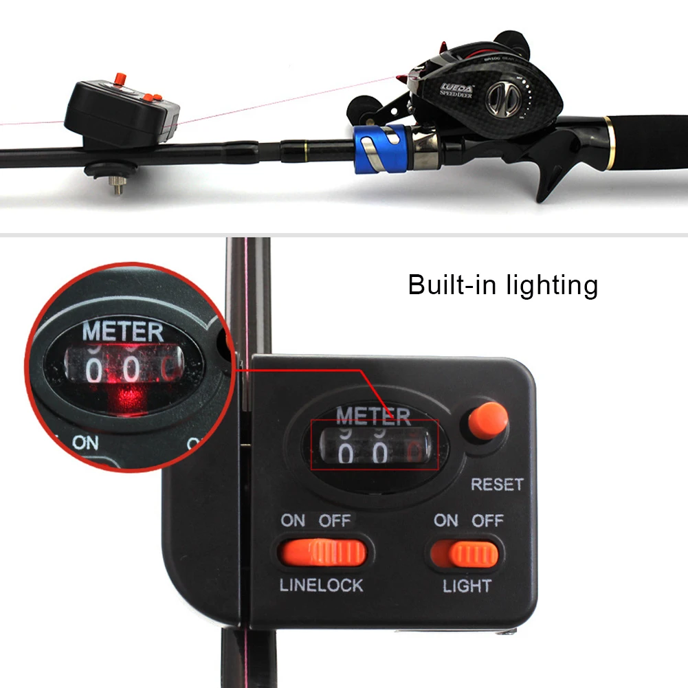 

2021 New Fishing Line Length Counter Fishing Line Counter Full-featured Equipped With Light Professional Fishing Tackle Tool