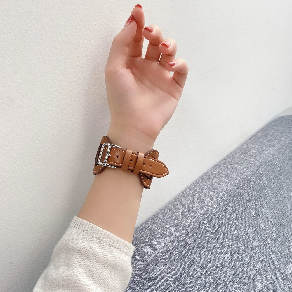 Watchband for Samsung Galaxy Watch 4 Active 2 Classic 42/46mm Gear Sport S2S3 Leather Strap Huami Amazfit GTR Bip Huawei GT2 | Наручные