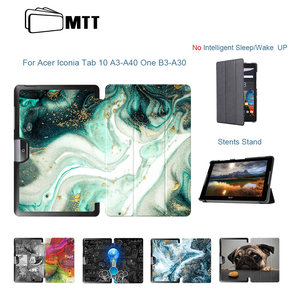 Чехол MTT для acer Iconia One 10 B3-A30 A3-A40, 10,1 дюймов, чехол для планшета из искусственной кожи, защитный чехол-подставка для книг, Funda B3 A30 A3 A40