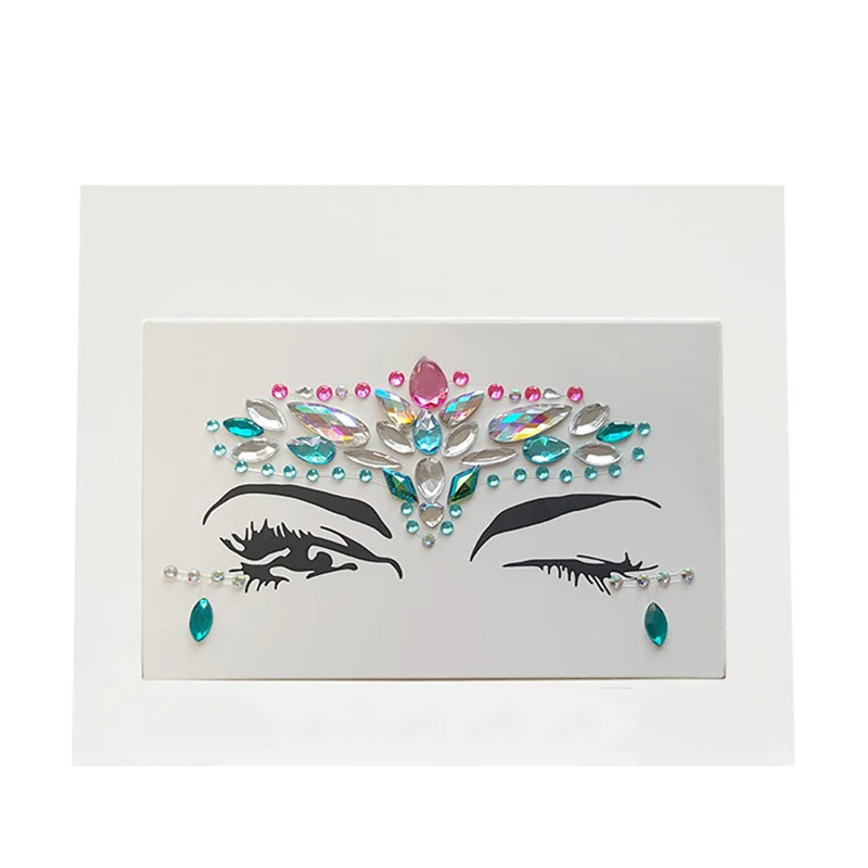 8 шт. 3D Макияж кристалл блеск наклейки в виде драгоценных камней стразы стикер