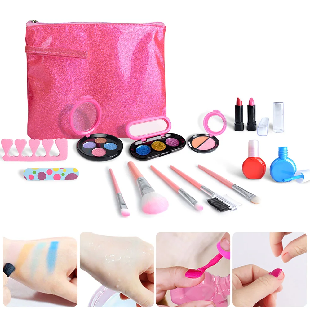 

Kids Makeup Toys Beauty Cosmetics Make Up Set Safe Washable Princess Kids Pretend Role Play Lipstick for Girls Makeup Toys
