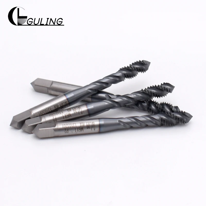Заливка HSS E спиральные рифленые краны с тиканным покрытием резьба Метрическая