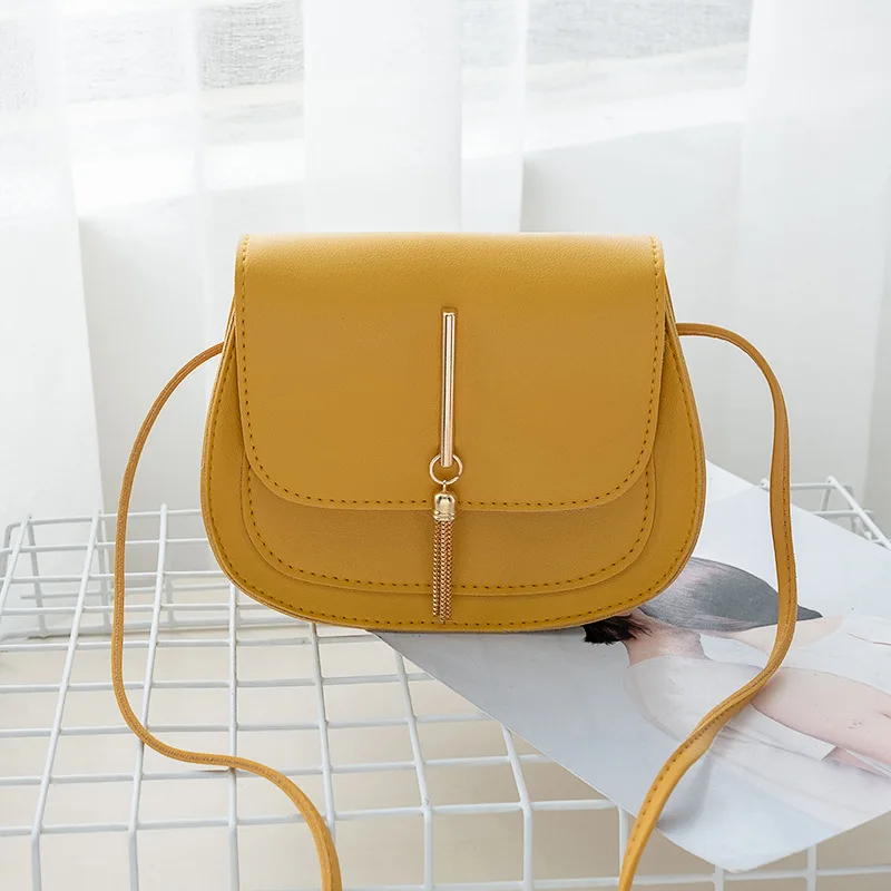 Женская маленькая квадратная сумка через плечо с кисточками Сезон 2020 Новая