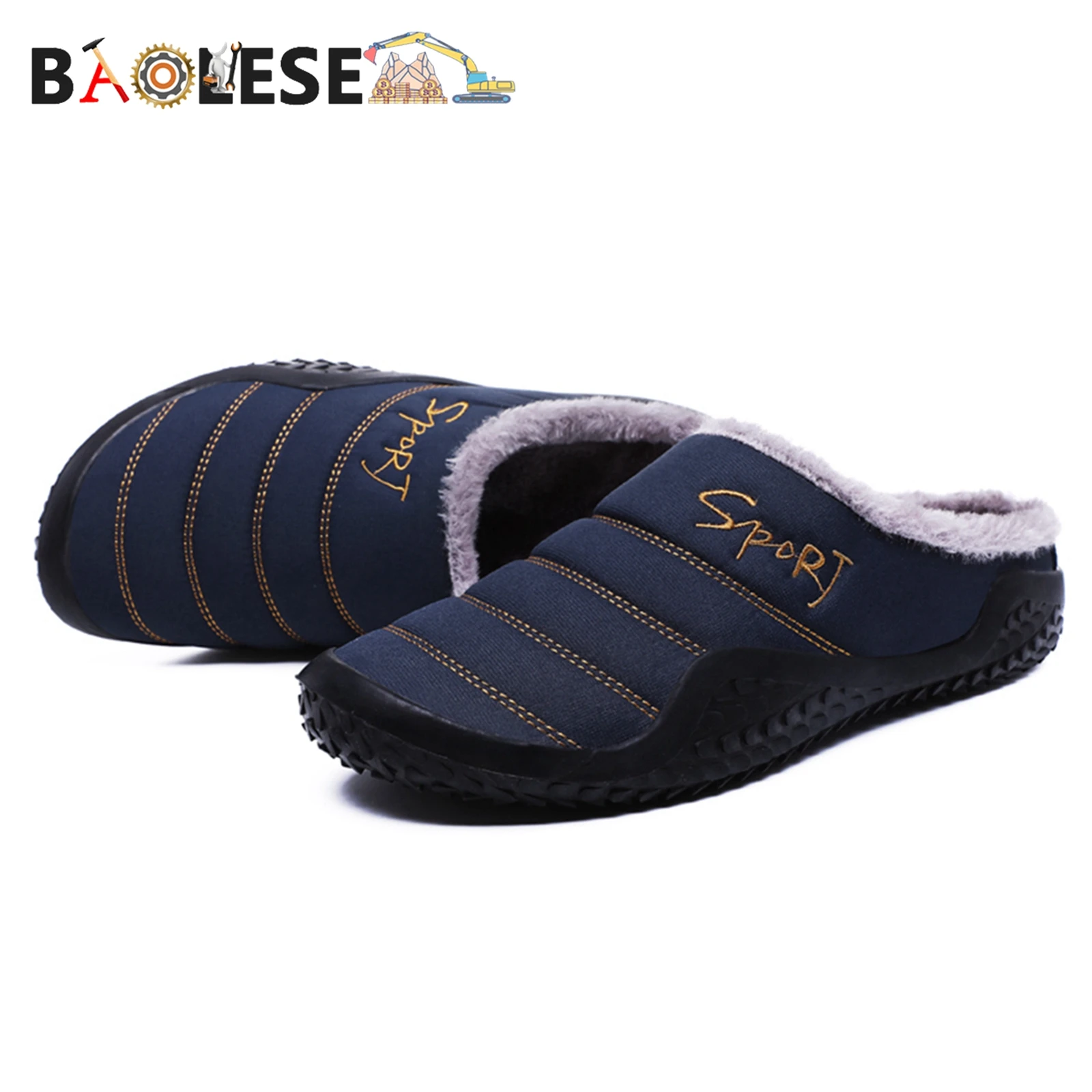 baolesem slippers house mens winter shoes soft man home slippers cotton shoes fleece warm anti skid man slippers high quality free global shipping