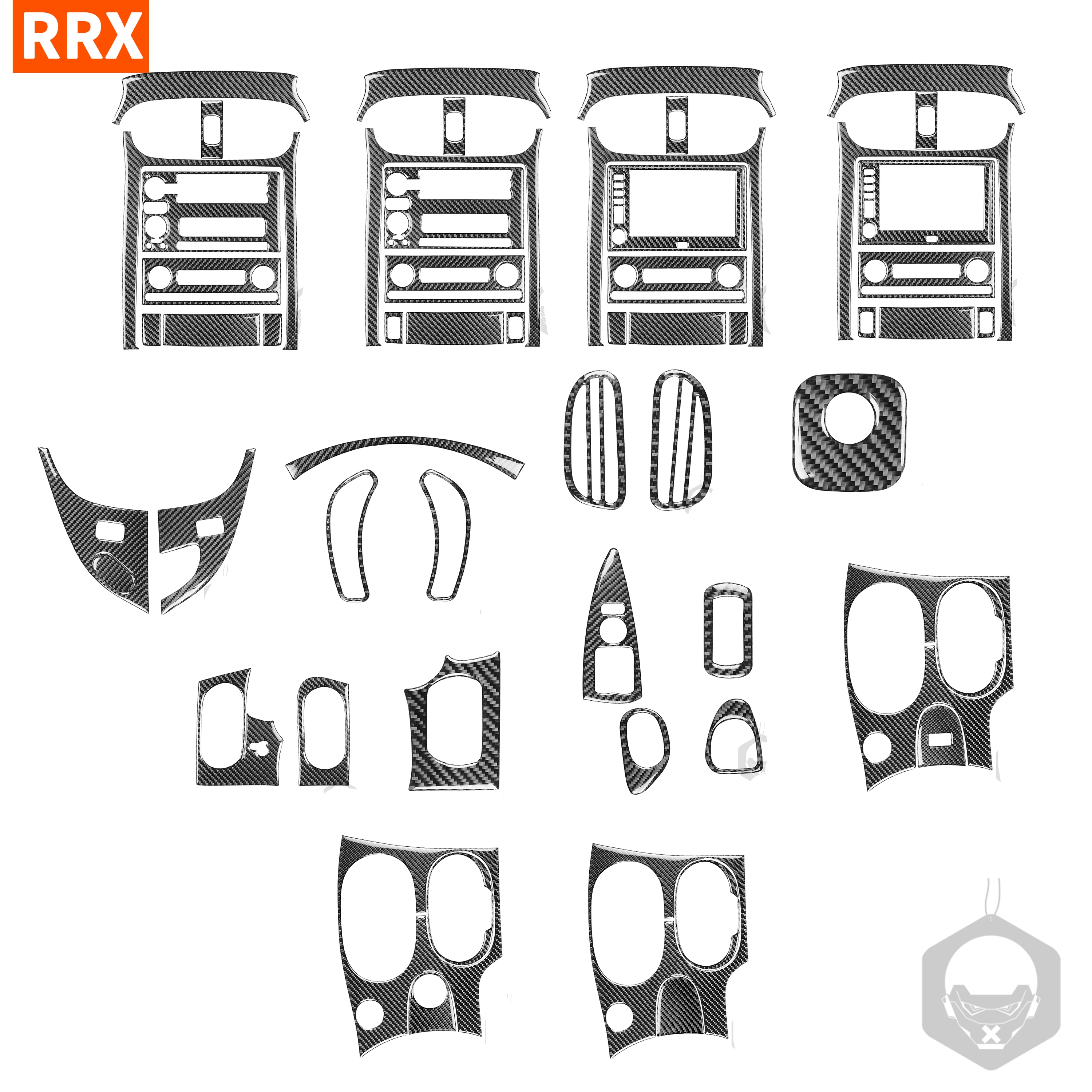 

For Corvette C6 2005 2006 2007 Carbon Fiber Stickers Gear Box Frame Panel Set Air Outlet Handle Shift Interiors Car Accessories