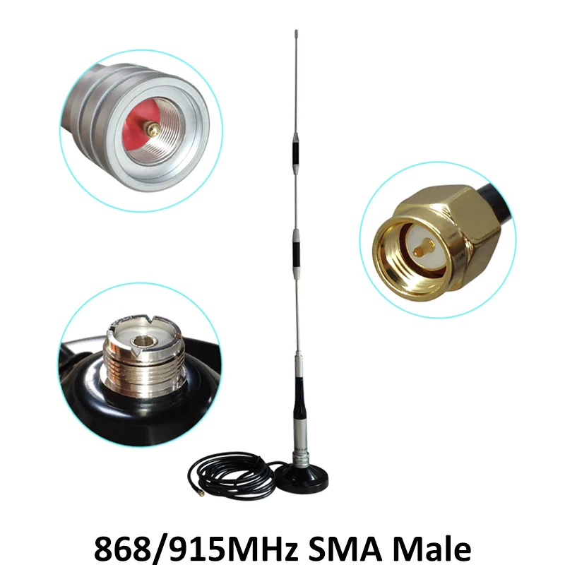 GSM Antenna 868MHz 915mhz antenna 10dbi SMA male connector 868 mhz 915 IOT antena sucker aerial with 3M Extension cable antenne
