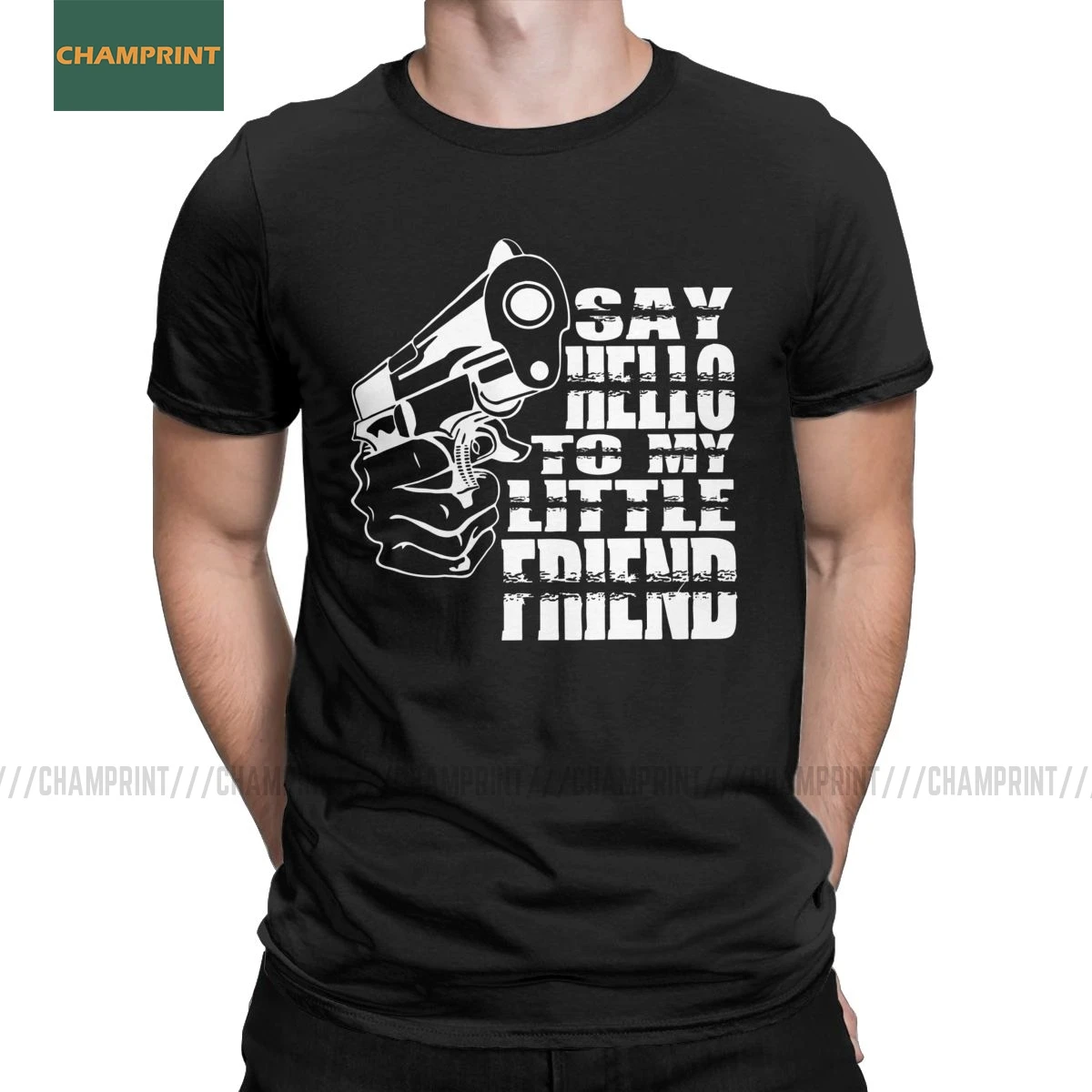 Мужские футболки с надписью Hello To My Little Friend Scarface хлопковые короткими рукавами