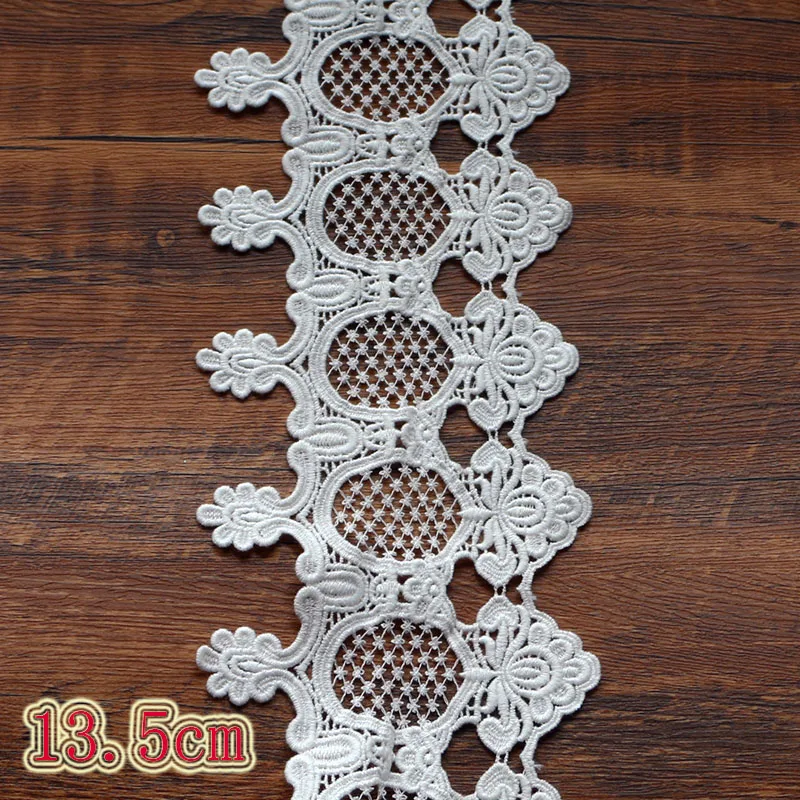 1 ярд кружевная лента сделай сам белая Водорастворимая молочная вышивка
