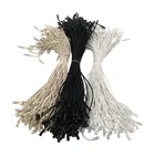 Бирки для одежды 100 шт., большие хлопковые бирки для одежды, веревочные шнуры, белые, черные, подвесные планшеты для одежды, сумок, карточки, аксессуары для одежды сделай сам