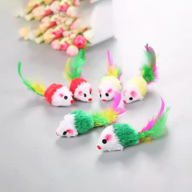 Игрушки для домашних животных кошек случайного цвета Интерактивная игрушка с