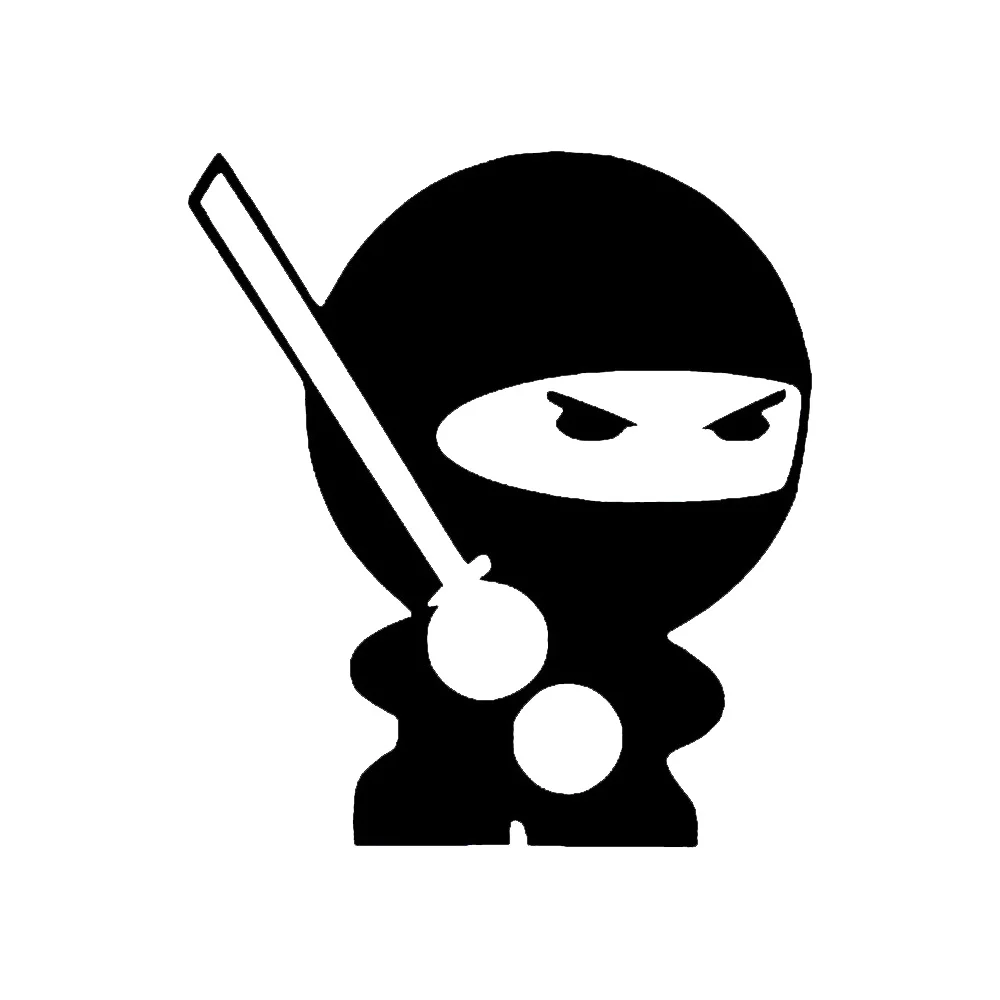 

Waterproof and Sunscreen Car Sticker Cartoon Funny Ninja Car Window Decor Vinyl Decal Sticker 13*15cm