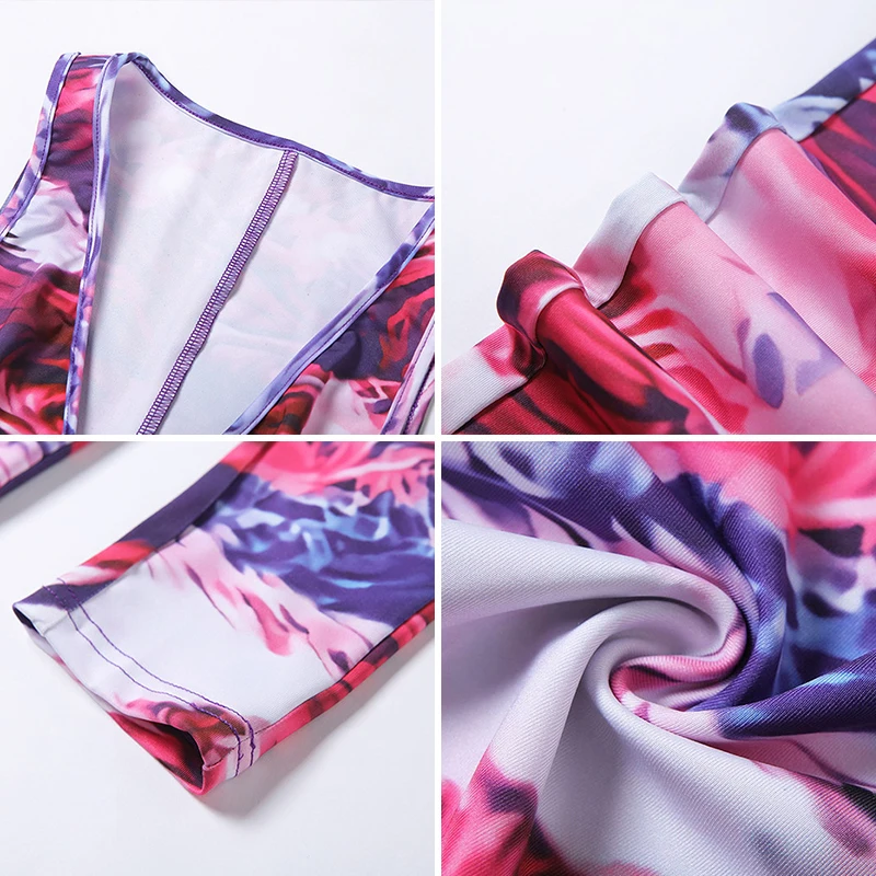 

Gtpdpllt Bandage Tie Dye Hollow Out Rompers Womens Jumpsuit Fitness Sleeveless Push Up Bodycon Party Jumpsuits V Neck Sexy Hot