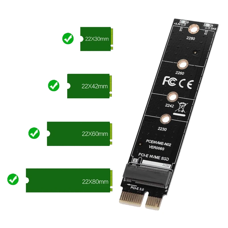 PCIE 3 0 NVME SSD карта M.2 PCI-E 1x удлинитель NGFF M Key конвертер адаптер Поддержка 2230/2242/2260/2280 |