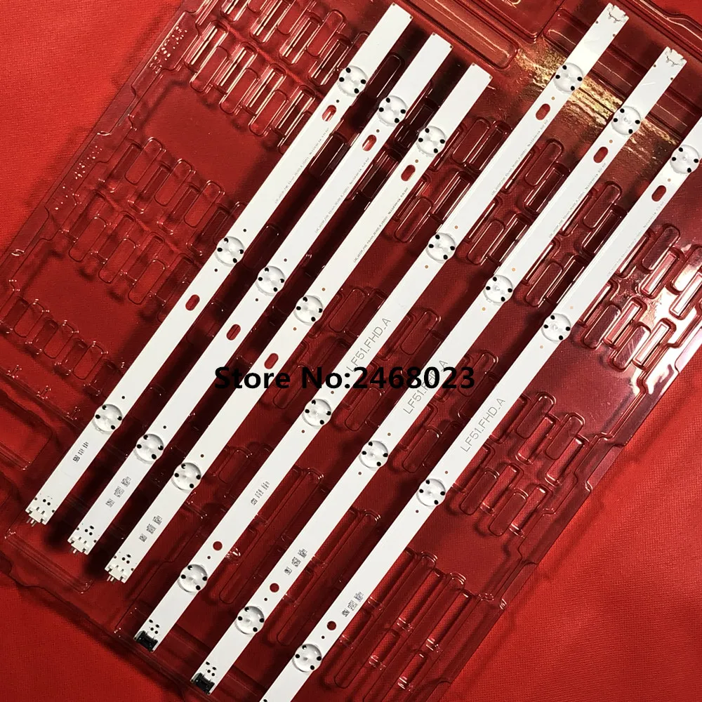 Новинка партиями по 5 комплектов = 30 шт. светодиодный подсветка полосы для LG 43LF5100