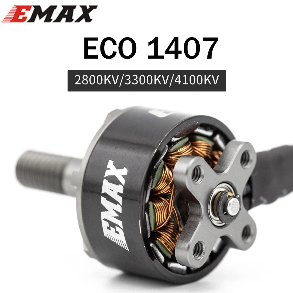 

EMAX ECO Micro Series 1407 2~4S 2800KV 3300KV 4100KV Brushless Motor For FPV Racing RC Drone 2800KV